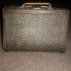 Vintage wicker basket purse
